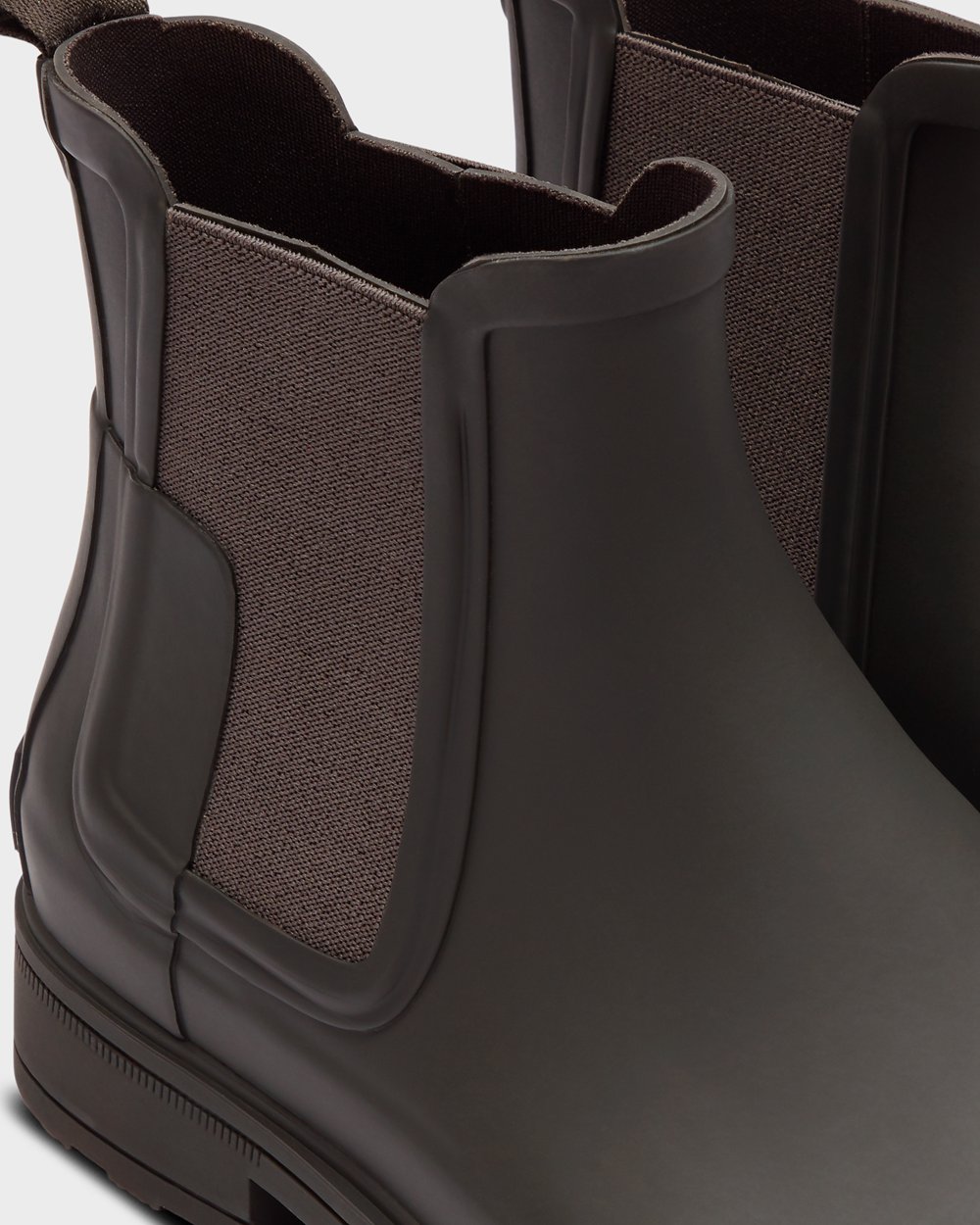 Mens Chelsea Boots - Hunter Refined Slim Fit (07DRTAWEB) - Dark Grey